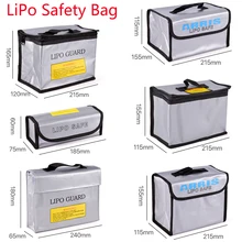 Lipo Guard Safety Bag Fireproof Explosion-Proof Portable Lipo Safety Bag 215*115*155mm for RC FPV Racing Drone Car Battery Safe