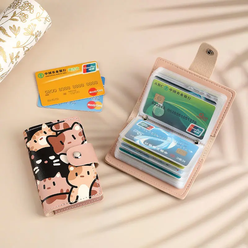 Cute Cat Print Card Holder Kitten Large Capacity Mini Wallet Multi-Card Holder Small Card Case Campus Card Work ID Storage Bag
Cute Cat Print Card Holder Kitten Large Capacity Mini Wallet Multi-Card Holder Small Card Case Campus Card Work ID Storage Bag