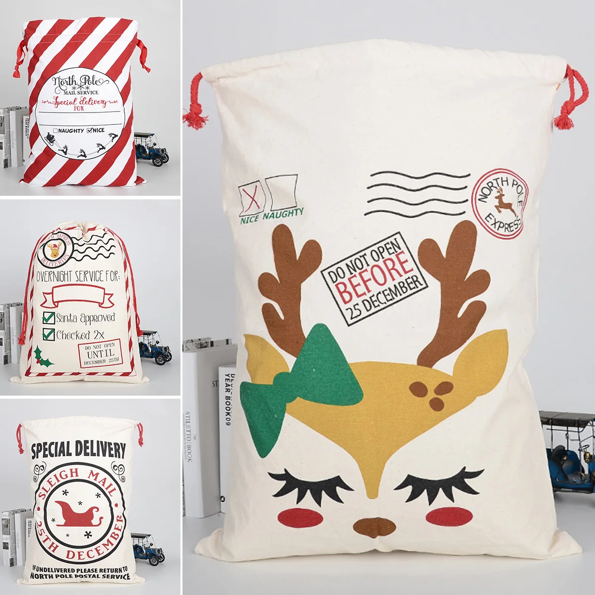 Personalised Cotton Christmas Bag Stocking Santa Sack Snack Packaging Bags Xmas Party Decoration Favors
Personalised Cotton Christmas Bag Stocking Santa Sack Snack Packaging Bags Xmas Party Decoration Favors