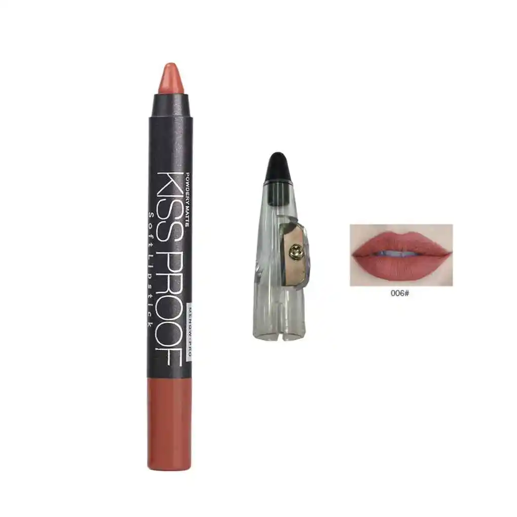 Makeup Velvet Matte Lipstick Pencils with Sharpener Lip Kit Pigments Nude Sexy Lipstick Lips Pencils 
Makeup Velvet Matte Lipstick Pencils with Sharpener Lip Kit Pigments Nude Sexy Lipstick Lips Pencils