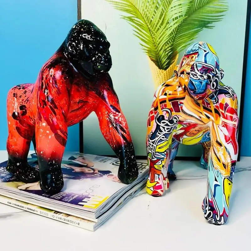 Creative Color Painted Gorilla Resin Sculpture Crafts Home Entrance Wine Cabinet TV Cabinet Desk Decorations Christmas Gift
Creative Color Painted Gorilla Resin Sculpture Crafts Home Entrance Wine Cabinet TV Cabinet Desk Decorations Christmas Gift