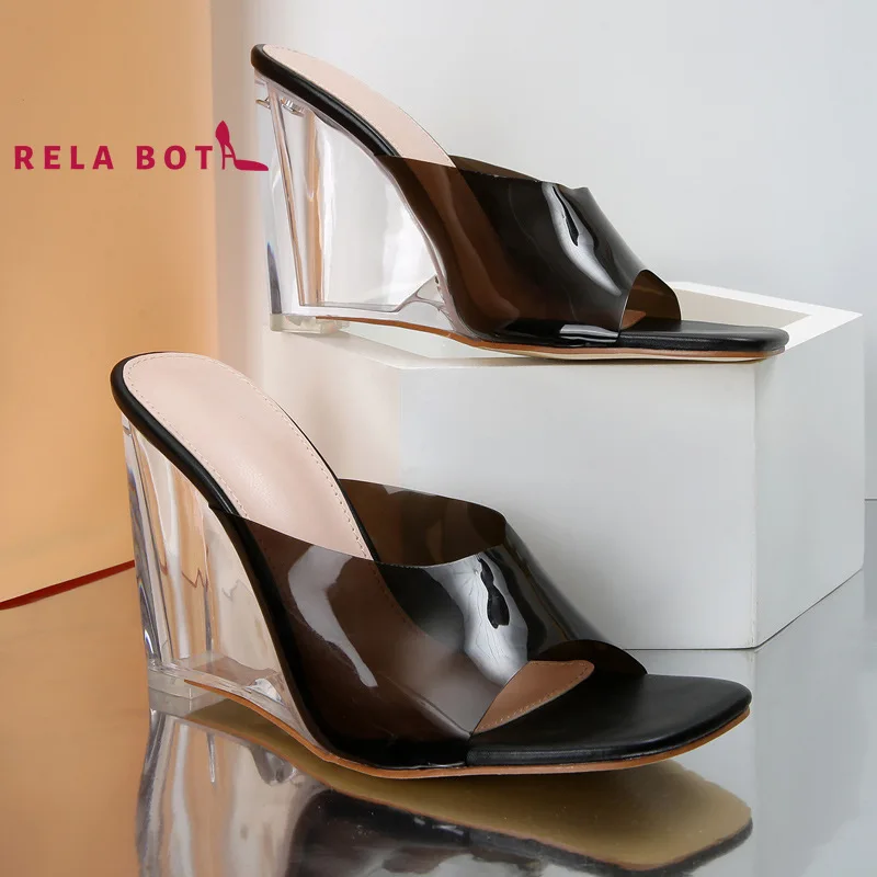 Summer High Heel Sandals for Women Thick Heel Transparent PVC Wide Band Cool Slippers Fish Toe Rubber High Heel Casual Slippers
Summer High Heel Sandals for Women Thick Heel Transparent PVC Wide Band Cool Slippers Fish Toe Rubber High Heel Casual Slippers