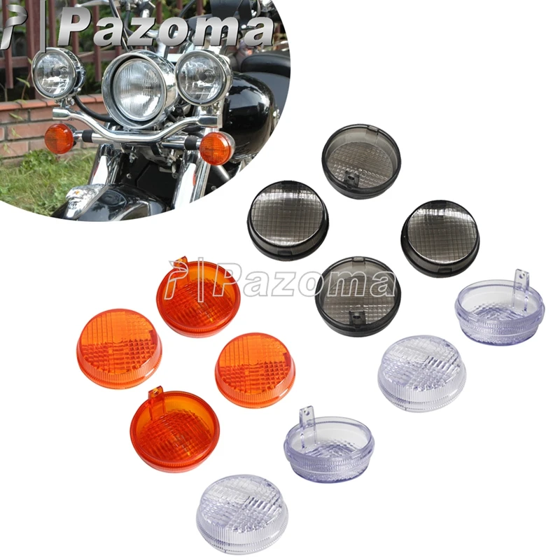 Motorcycle Front Rear Turn Signal Light Round Lens Cover for Kawasaki Vulcan 1600 Classic Nomad Honda Cruisers Shadow ACE 2.75"
Motorcycle Front Rear Turn Signal Light Round Lens Cover for Kawasaki Vulcan 1600 Classic Nomad Honda Cruisers Shadow ACE 2.75"