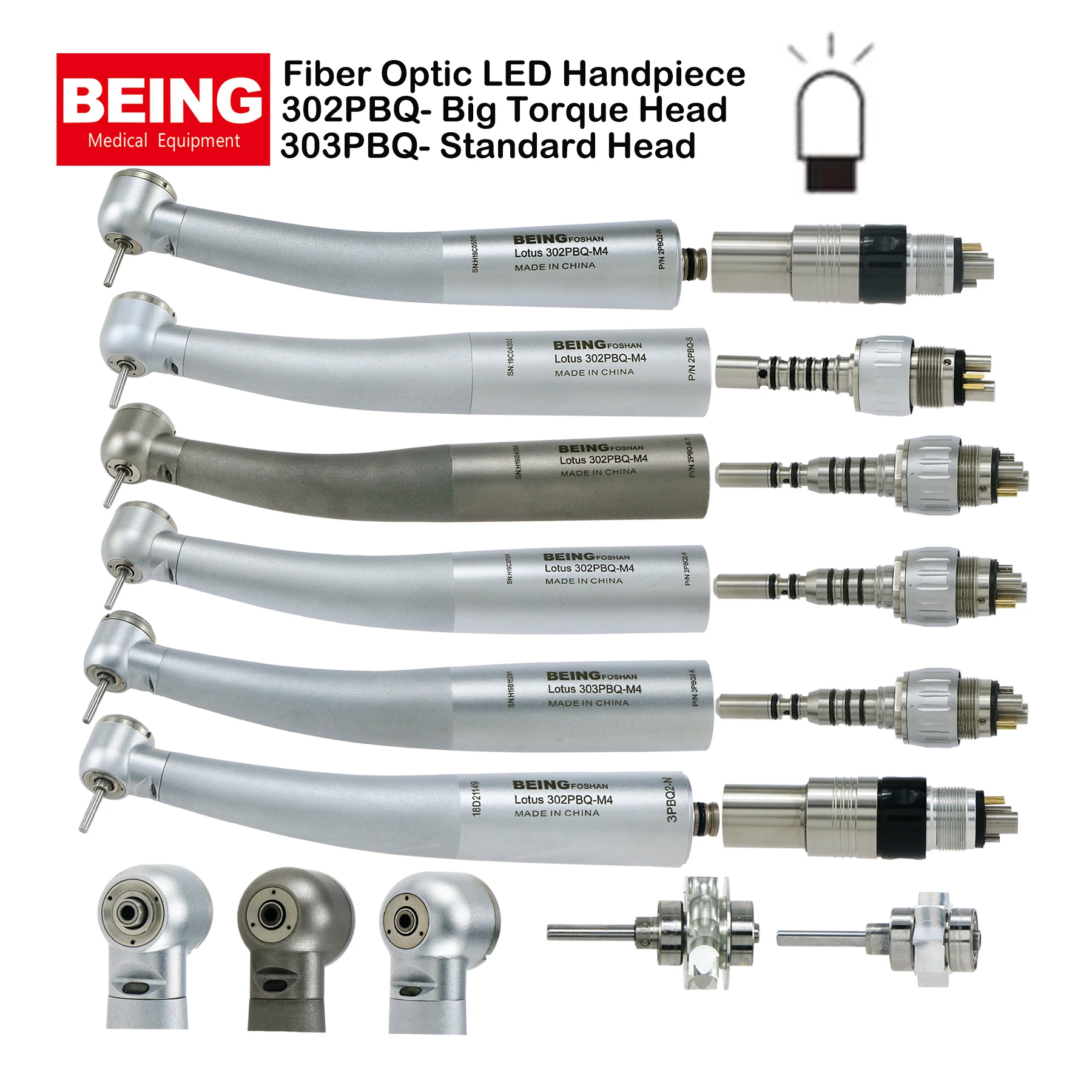 BEING Dental LED Fiber Optic High Speed Air Turbine Handpiece Fit KAVO Multiflex LUX NSK Phatelus Machlite Coupler Coupling 6Pin
BEING Dental LED Fiber Optic High Speed Air Turbine Handpiece Fit KAVO Multiflex LUX NSK Phatelus Machlite Coupler Coupling 6Pin