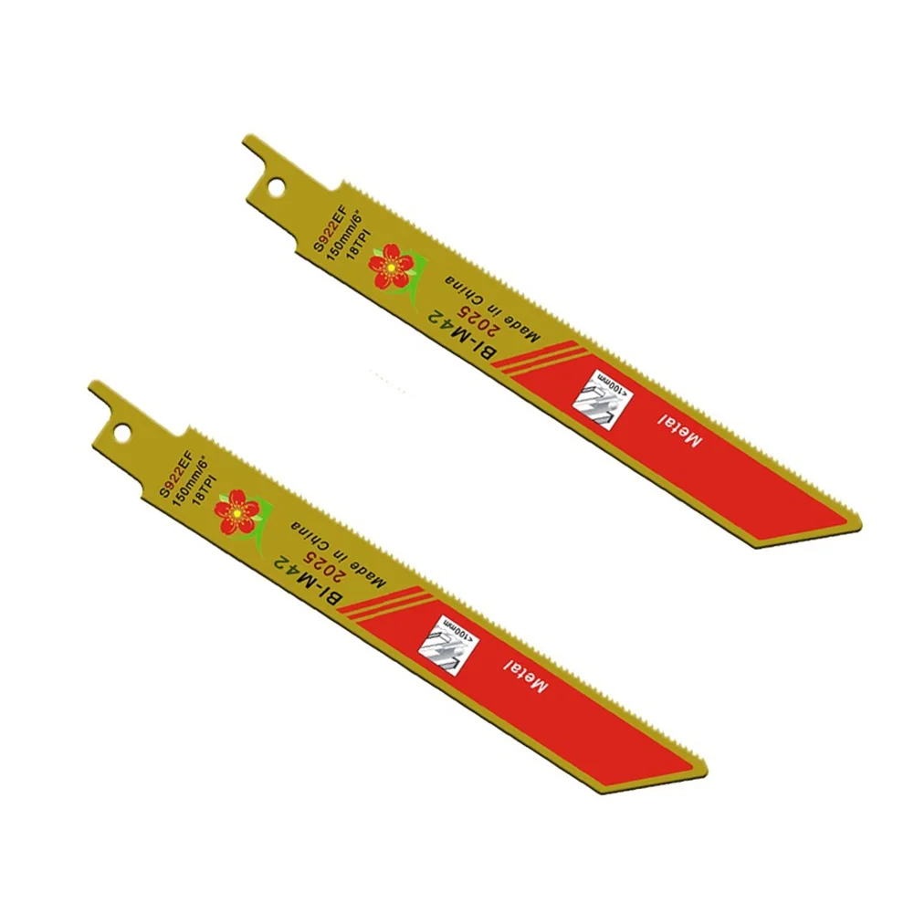 2PCS 150mm S922EF Reciprocating Saw Blades Set Bi-metal Saw Blade For Cutting Metal Wood Pipe Power Tools Accessories
2PCS 150mm S922EF Reciprocating Saw Blades Set Bi-metal Saw Blade For Cutting Metal Wood Pipe Power Tools Accessories
