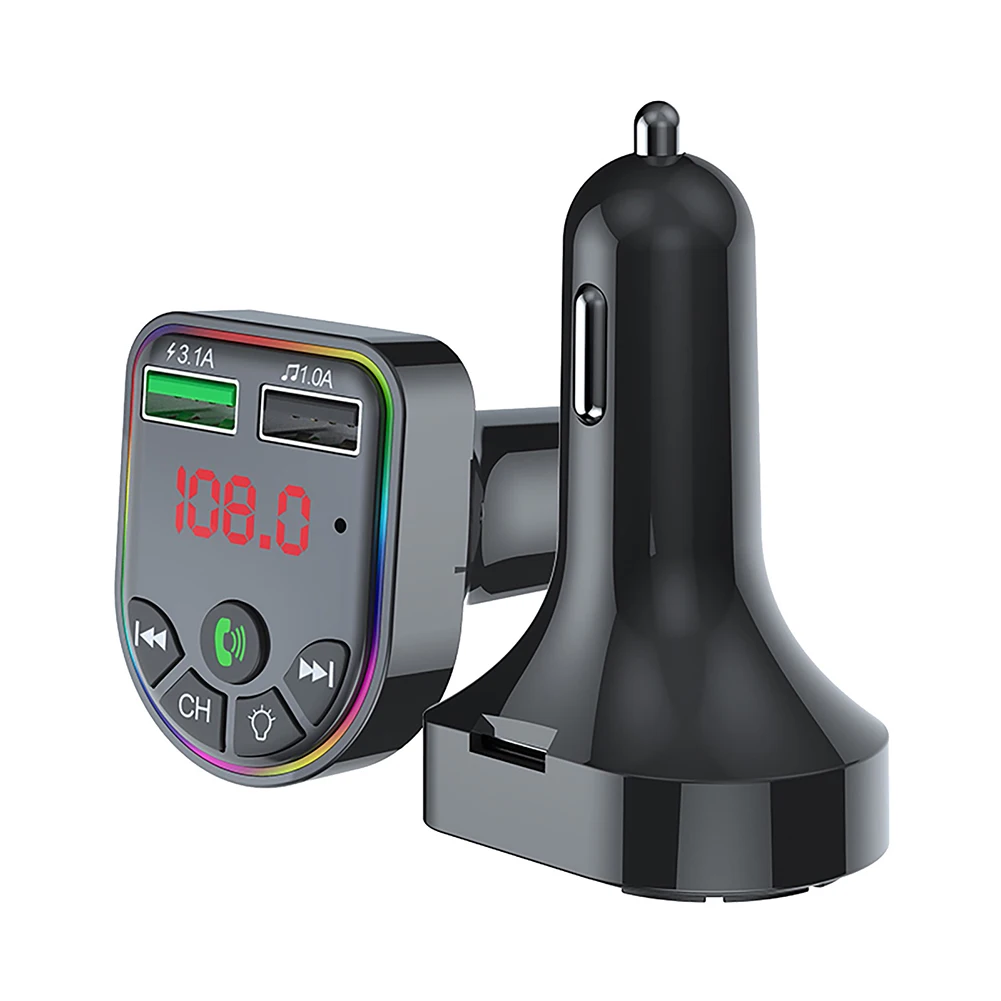 Car Bluetooth-compatible 5.0 FM Transmitter MP3 Player Atmosphere Lamp Handsfree Audio Receiver USB Fast Charge TF U Disk Play
Car Bluetooth-compatible 5.0 FM Transmitter MP3 Player Atmosphere Lamp Handsfree Audio Receiver USB Fast Charge TF U Disk Play