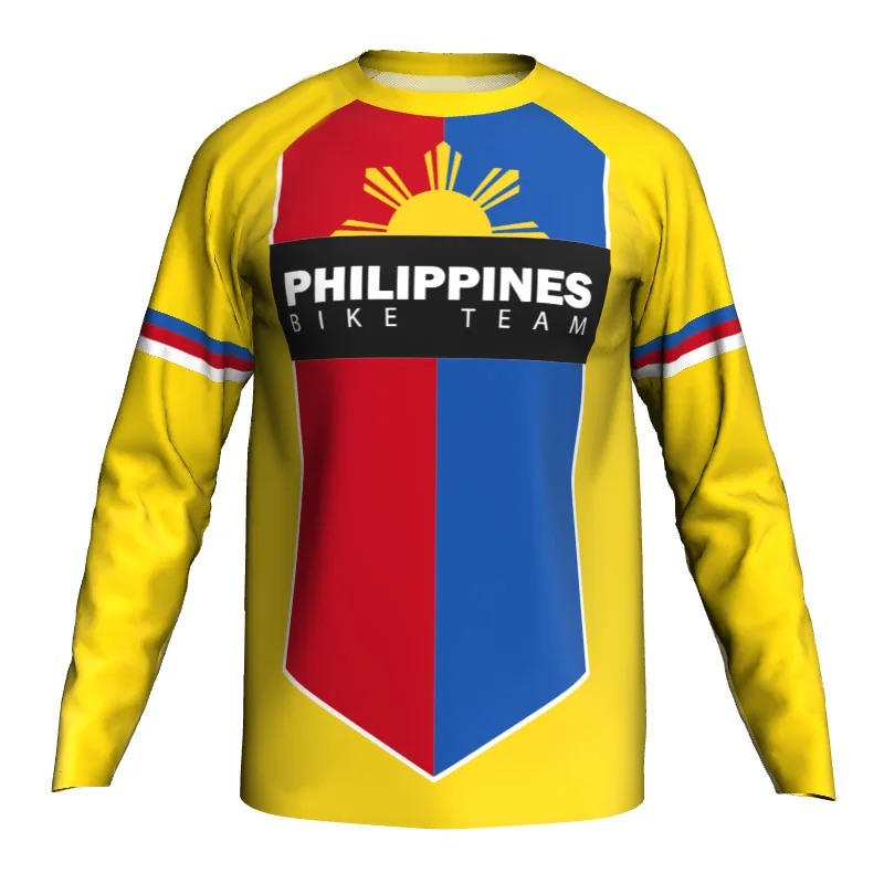 Philippines Long Sleeve Motocross Downhill Shirt Road Bicycle Cycling Top Wear Malliot Mountain MX Camping Yellow Sport Jersey
Philippines Long Sleeve Motocross Downhill Shirt Road Bicycle Cycling Top Wear Malliot Mountain MX Camping Yellow Sport Jersey
