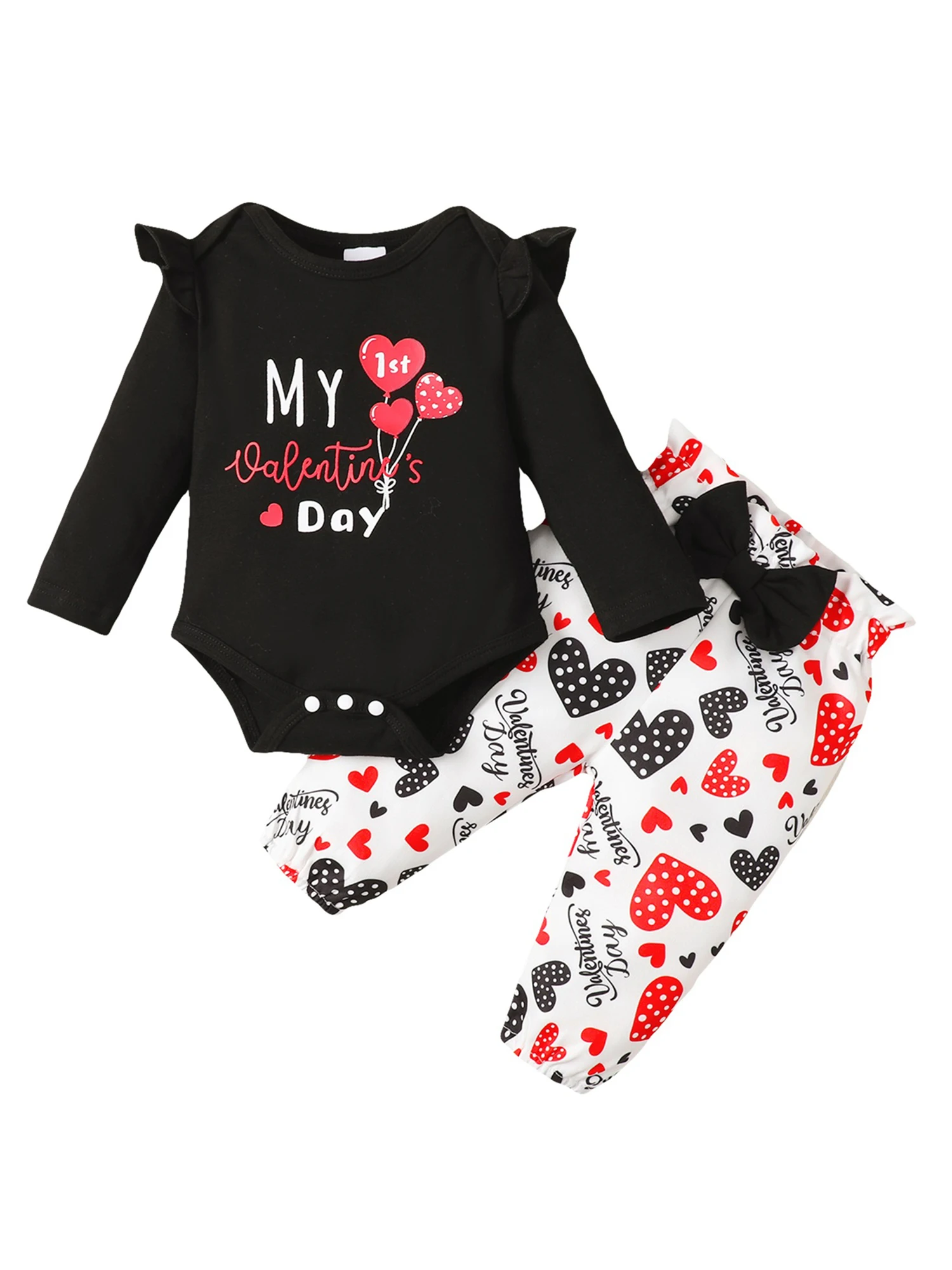 YILEEGOO Valentine s Day Baby Girls Outfits Letter Heart Print Mesh Long Sleeve Crew Neck Romper Flare Pants Bow Headband
YILEEGOO Valentine s Day Baby Girls Outfits Letter Heart Print Mesh Long Sleeve Crew Neck Romper Flare Pants Bow Headband