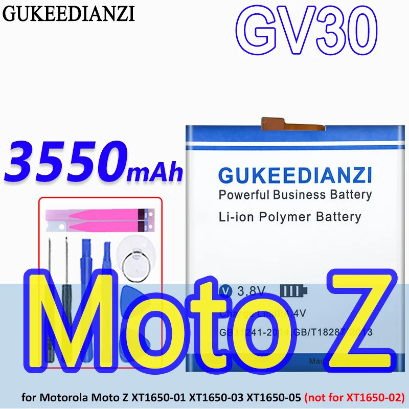 Аккумулятор GUKEEDIANZI GV40 GV30 3500 / 3550 мА · ч для Motorola Moto Z MotoZ Droid Force XT1650-02/XT1650-01 XT1650-03 XT1650-05