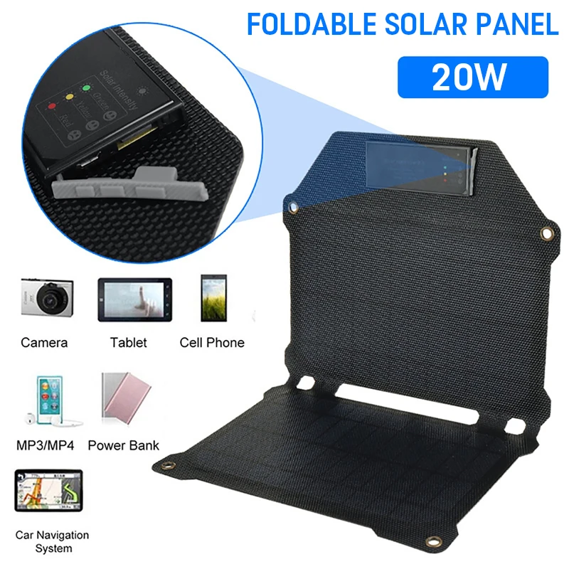 Solar Panel 20W 5V Solar Charger Portable Solar Battery Chargers Charging for Phone for Hiking Camping Outdoors
Solar Panel 20W 5V Solar Charger Portable Solar Battery Chargers Charging for Phone for Hiking Camping Outdoors