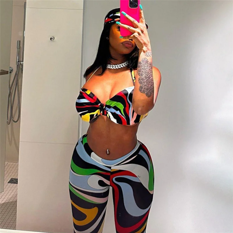 Summer Women Sexy Slim Fit Two Pieces Set Sleeveless Tank Top High Waist Pants Casual 2 Pieces Set For Women
Summer Women Sexy Slim Fit Two Pieces Set Sleeveless Tank Top High Waist Pants Casual 2 Pieces Set For Women