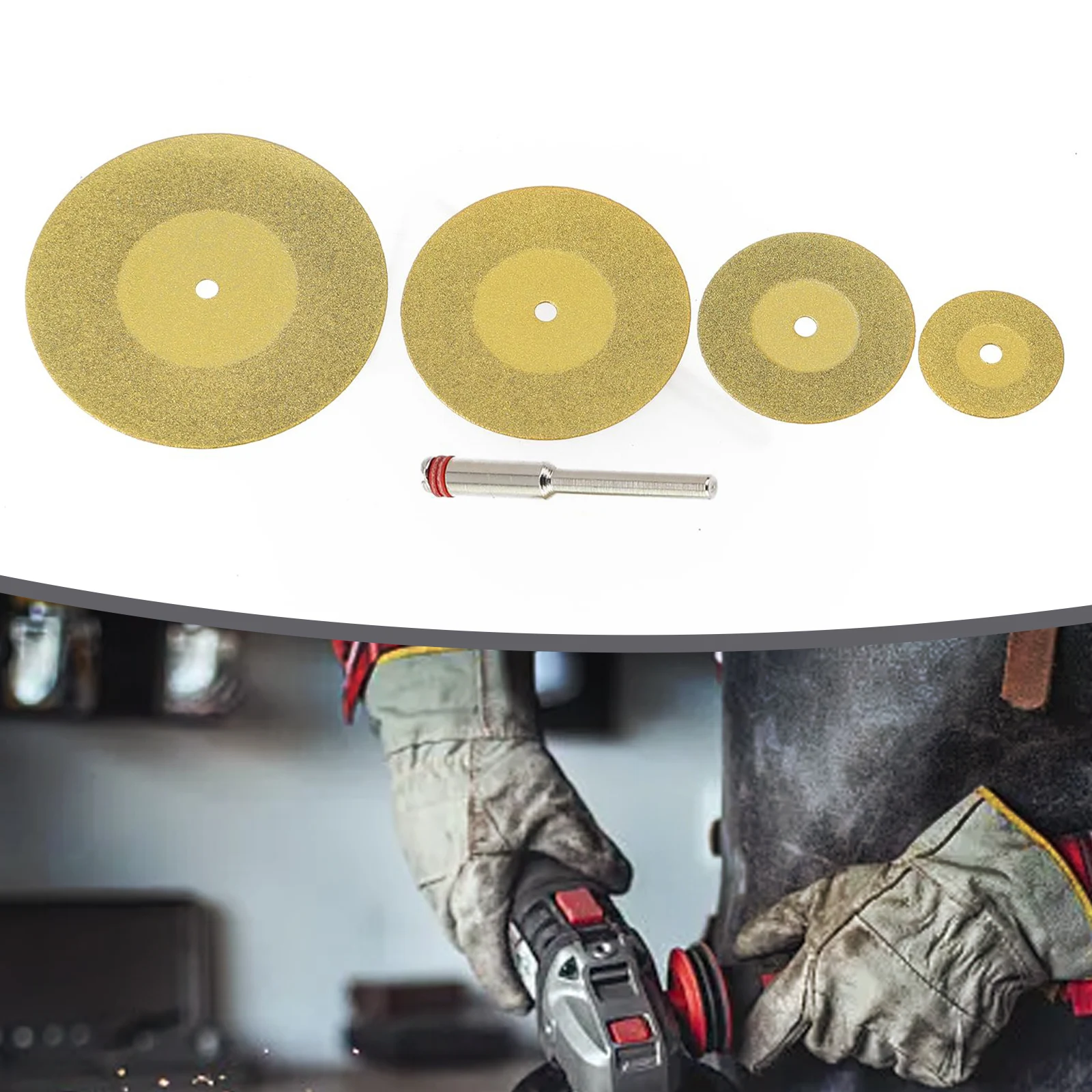 5pcs Mini Diamond Cutting Disc For Rotary Tools TiN Coated Circular Saw Blade With A 3mm Shank Mandrel And A Connecting Rod
5pcs Mini Diamond Cutting Disc For Rotary Tools TiN Coated Circular Saw Blade With A 3mm Shank Mandrel And A Connecting Rod