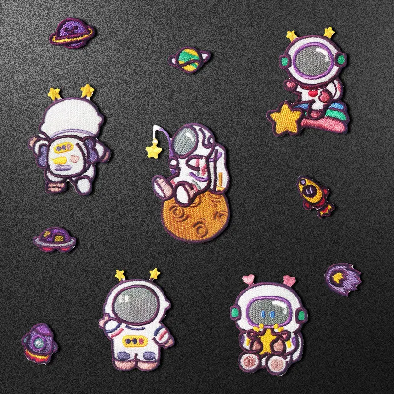 Cartoon Planet Astronaut Patch Embroidery Adhesive Children's DIY Accessories Stick-On Handbook Clothes Backpack Decoration
Cartoon Planet Astronaut Patch Embroidery Adhesive Children's DIY Accessories Stick-On Handbook Clothes Backpack Decoration