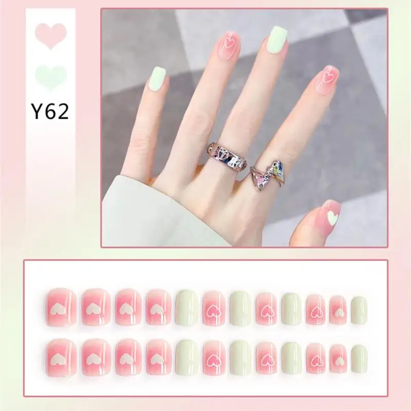 1 Box Fake Nails Press On Short Reusable With Designs Set French Artificial Pink Kawaii False Tipsy Stick-on Nails Tips Art
1 Box Fake Nails Press On Short Reusable With Designs Set French Artificial Pink Kawaii False Tipsy Stick-on Nails Tips Art