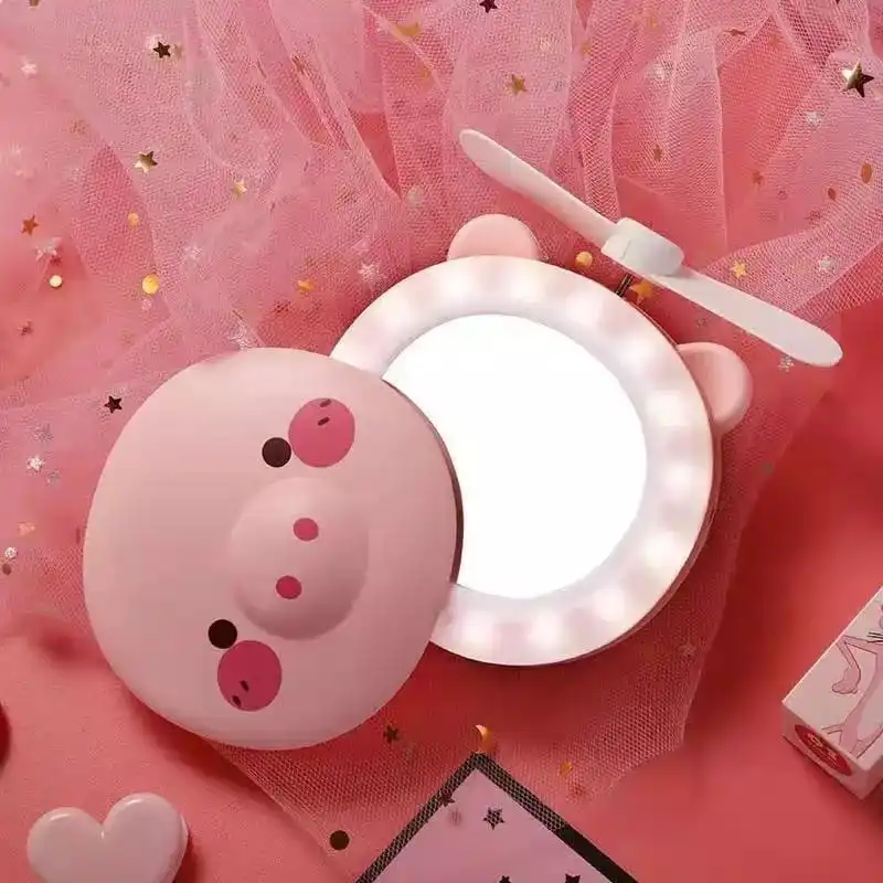 Espelho De Maquiagem Led Portátil Porquinho Mini Ventilador Rosa make up light mirror hand mirror
Espelho De Maquiagem Led Portátil Porquinho Mini Ventilador Rosa make up light mirror hand mirror