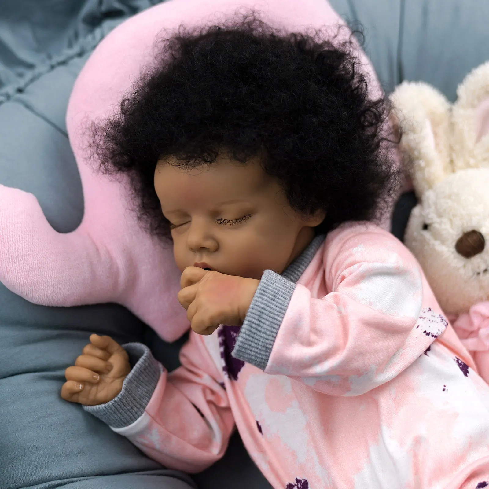 Reborn Lifelike Toddler 43CM Soft Vinyl Toys Black Skin African American Reborn Babe Doll with Bottle For Girls Children LOL
Reborn Lifelike Toddler 43CM Soft Vinyl Toys Black Skin African American Reborn Babe Doll with Bottle For Girls Children LOL