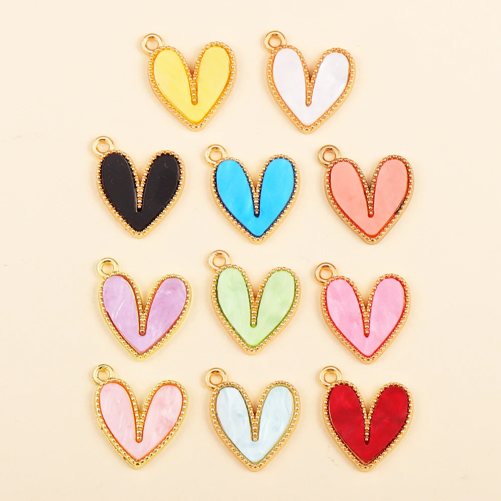 10Pcs Multicolour Acrylic Love Heart Charm for Women Jewelry Making Supplies DIY Earrings Pendant Necklace Handmade Accessories 
10Pcs Multicolour Acrylic Love Heart Charm for Women Jewelry Making Supplies DIY Earrings Pendant Necklace Handmade Accessories