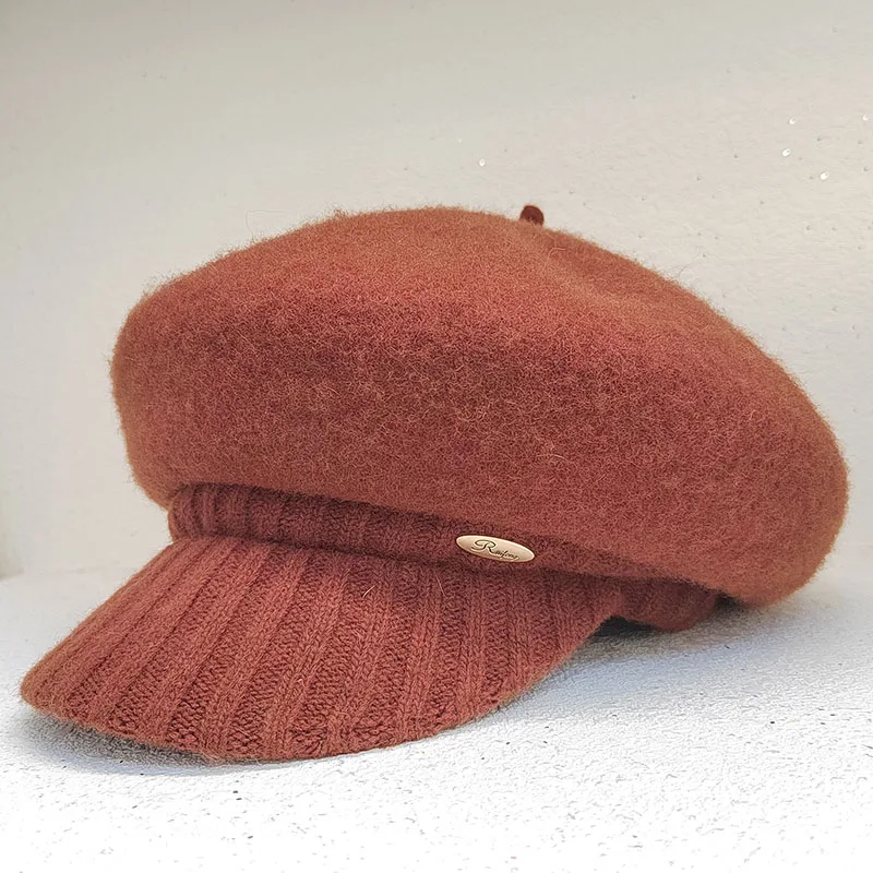 Large size winter Hats for Women wool tweed stitched octagonal hat Autumn new high-quality casquette fashion peaked cap For men
Large size winter Hats for Women wool tweed stitched octagonal hat Autumn new high-quality casquette fashion peaked cap For men