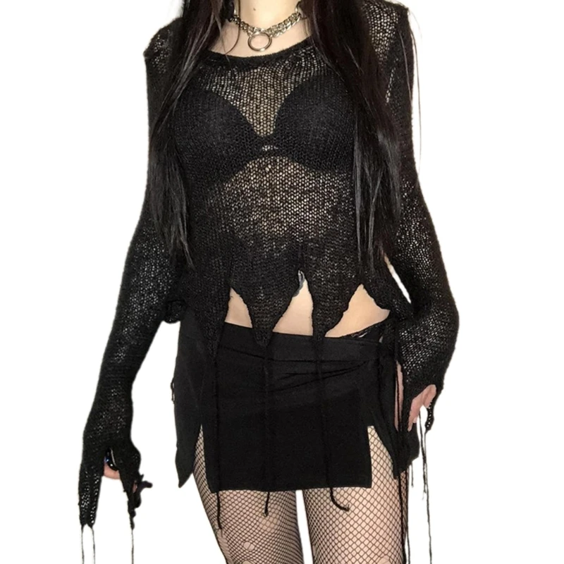 Long Sleeve for T Shirt Women Nightclub Party Tassel Trim See Through Sweater Top
Long Sleeve for T Shirt Women Nightclub Party Tassel Trim See Through Sweater Top