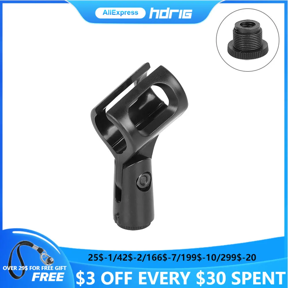 Зажим для микрофона HDRIG, универсальный держатель для микрофона с наружной резьбой 5/8 дюйма на внутреннюю резьбу 3/8 дюйма 
Зажим для микрофона HDRIG, универсальный держатель для микрофона с наружной резьбой 5/8 дюйма на внутреннюю резьбу 3/8 дюйма