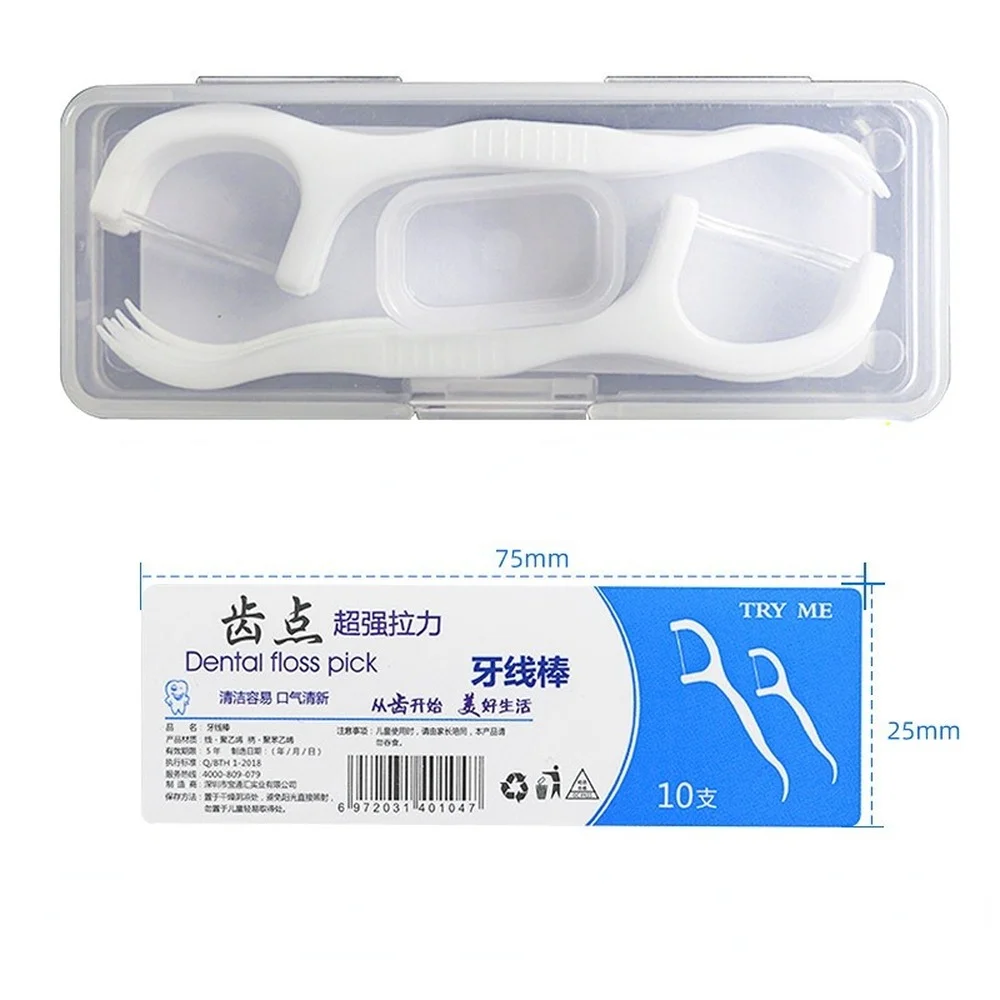 10pcs/bag Dental Flosser Picks Teeth Stick Tooth Clean Oral Cleaning Care Disposable Floss Thread Toothpicks
10pcs/bag Dental Flosser Picks Teeth Stick Tooth Clean Oral Cleaning Care Disposable Floss Thread Toothpicks