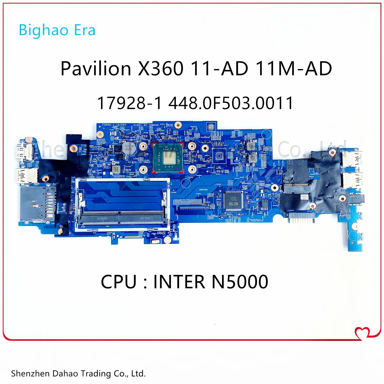 Новинка, оригинальная материнская плата для ноутбука HP Pavilion X360 11-AD с процессором Intel N5000, тип DDR4, фотосессия 17928-1
Новинка, оригинальная материнская плата для ноутбука HP Pavilion X360 11-AD с процессором Intel N5000, тип DDR4, фотосессия 17928-1