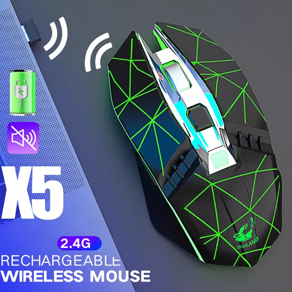2.4G Wireless Mouse 800/1600/2400 DPI Three Mode Mute Rechargeable Gaming Mouse 6 Buttons Mouse For Computer Laptop PC
2.4G Wireless Mouse 800/1600/2400 DPI Three Mode Mute Rechargeable Gaming Mouse 6 Buttons Mouse For Computer Laptop PC