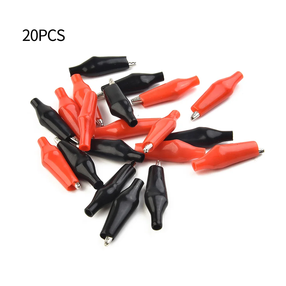 20pcs Black Red Soft Plastic Coating Test Probe Alligator Clip Electrical Clamp Repair The Broken Leads On The Test Equipment An
20pcs Black Red Soft Plastic Coating Test Probe Alligator Clip Electrical Clamp Repair The Broken Leads On The Test Equipment An