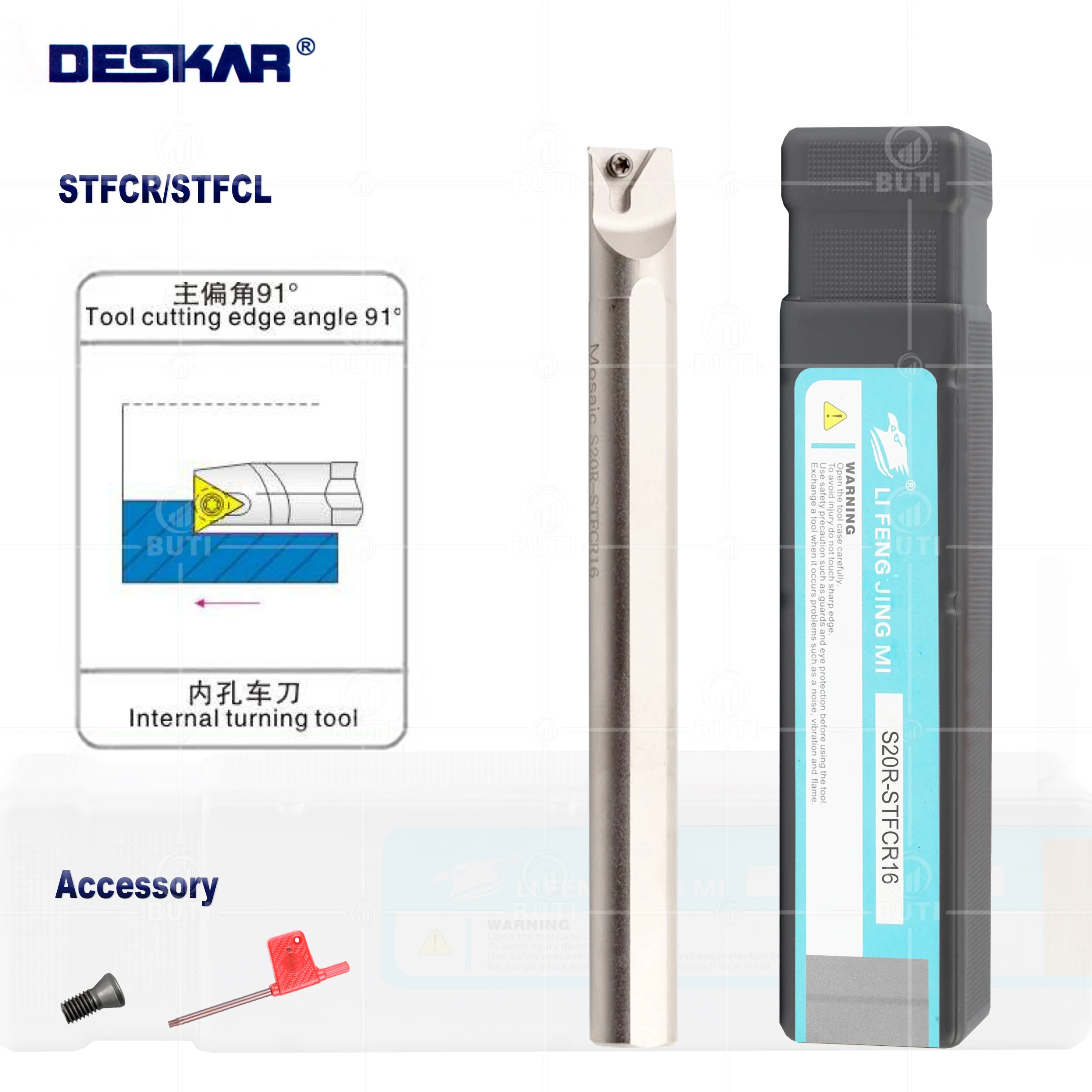 DESKAR 100% Original CNC White Tool Holders STFCR STFCL With Inner Round Small Hole Boring Tools Bar For TCMT09 TCMT11 Inserts
DESKAR 100% Original CNC White Tool Holders STFCR STFCL With Inner Round Small Hole Boring Tools Bar For TCMT09 TCMT11 Inserts