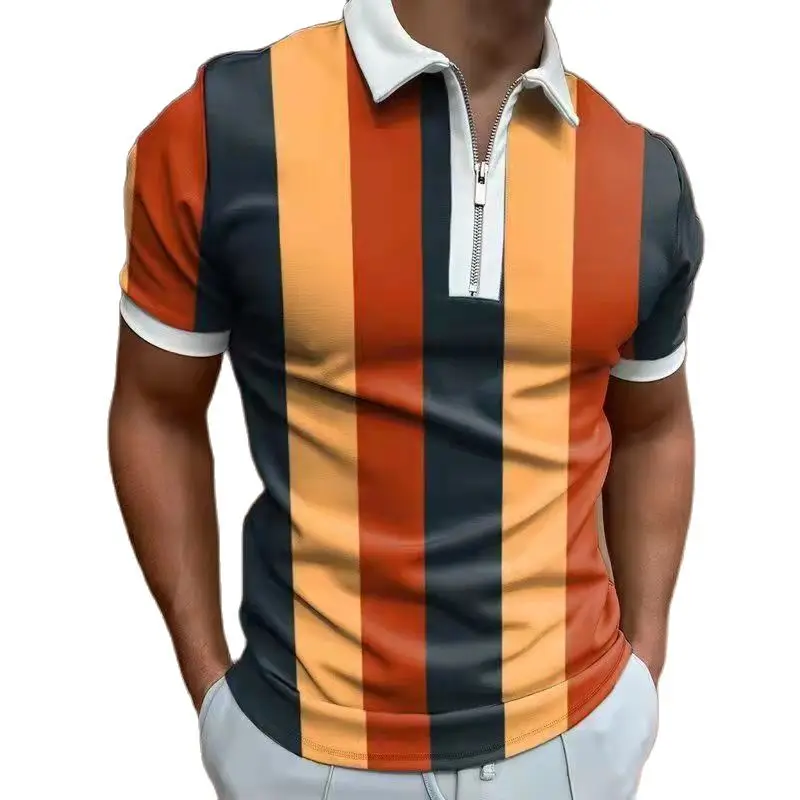 2021 New Men Polo Shirts Summer High Quality Casual Daily Short Sleeve Striped Mens Shirts Turn-Down Collar Zippers TEES Men
2021 New Men Polo Shirts Summer High Quality Casual Daily Short Sleeve Striped Mens Shirts Turn-Down Collar Zippers TEES Men