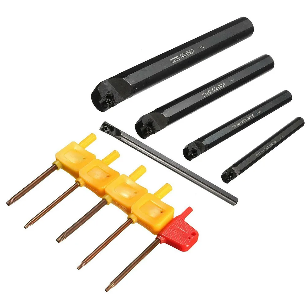 5pcs Boring Bar 7/10/12/16/20mm 95° Black Boring Bar Alloy Steel Turning Tool Post For Boring Cutting Industrial Supplies
5pcs Boring Bar 7/10/12/16/20mm 95° Black Boring Bar Alloy Steel Turning Tool Post For Boring Cutting Industrial Supplies