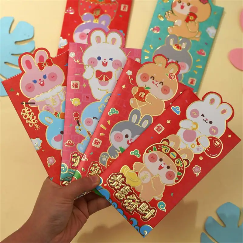 6pcs/set Hongbao Spring Festival Red Envelopes Rabbit 2023 Chinese New Year Lucky Money Bag Festival Hongbao Children Red Pocket 
6pcs/set Hongbao Spring Festival Red Envelopes Rabbit 2023 Chinese New Year Lucky Money Bag Festival Hongbao Children Red Pocket