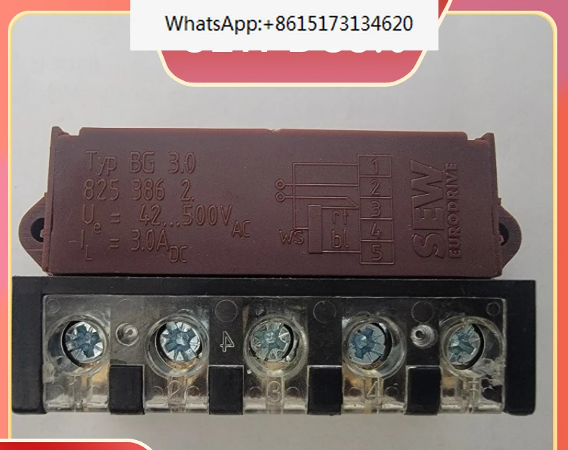 SEW BG 3,0 8253862 825 386 2 42... Выпрямленный тормоз источника питания 500 В переменного тока 3,0 А
SEW BG 3,0 8253862 825 386 2 42... Выпрямленный тормоз источника питания 500 В переменного тока 3,0 А