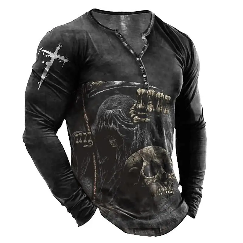 2023 Long Sleeve T-shirts For Men 3d Skull Print Long Sleeve Tops Retro Men's T Shirt Overiszed Tee Shirt Men Clothing Camiset
2023 Long Sleeve T-shirts For Men 3d Skull Print Long Sleeve Tops Retro Men's T Shirt Overiszed Tee Shirt Men Clothing Camiset