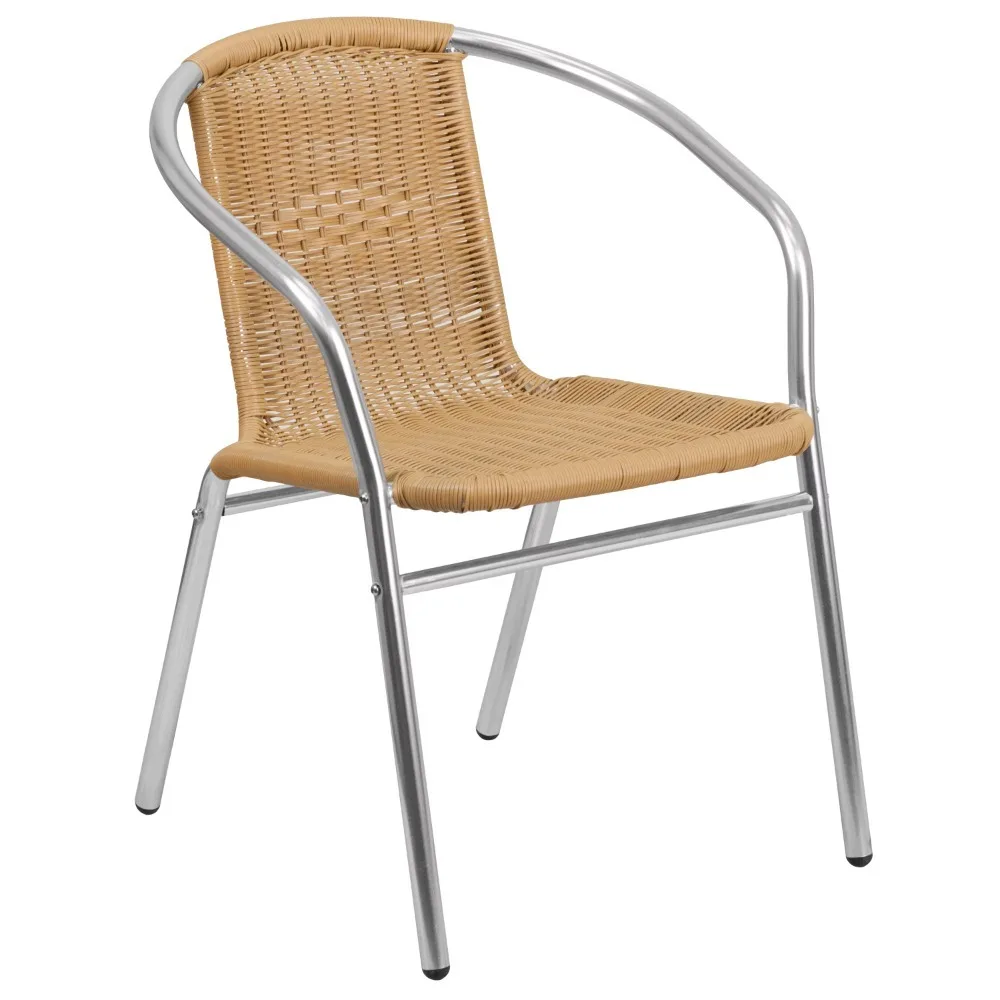 Flash Furniture Commercial Aluminum and Beige Rattan Indoor-Outdoor Restaurant Stack Chair
Flash Furniture Commercial Aluminum and Beige Rattan Indoor-Outdoor Restaurant Stack Chair