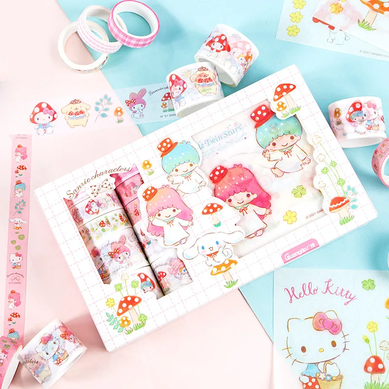 Mymelody Cinnamoroll LittleTwinStars Anime Cartoon Cute Tape Sticker Set Hand Account Material Package Decorative Stickers
Mymelody Cinnamoroll LittleTwinStars Anime Cartoon Cute Tape Sticker Set Hand Account Material Package Decorative Stickers