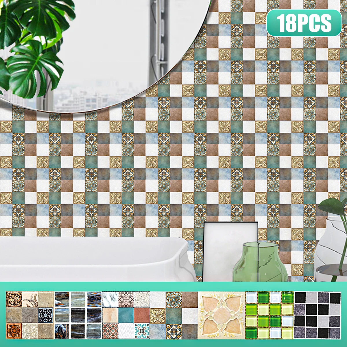 18 Pcs Simulation Tile Brick PVC Waterproof Oilproof Wall Sticker Wallpaper for Kitchen Bathroom Kids Room Wall Paper Home Decor
18 Pcs Simulation Tile Brick PVC Waterproof Oilproof Wall Sticker Wallpaper for Kitchen Bathroom Kids Room Wall Paper Home Decor