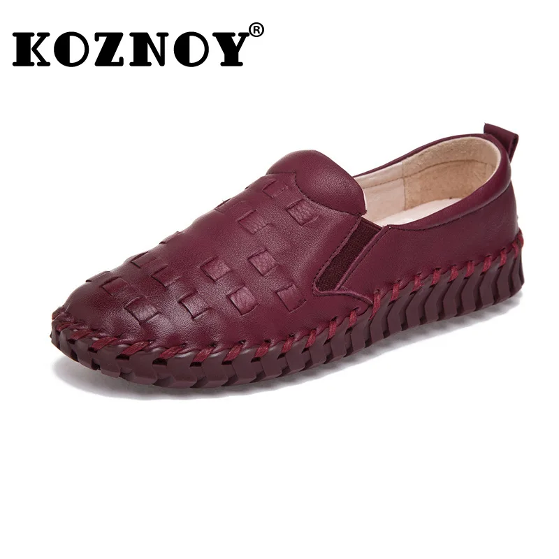 Koznoy 3cm Handmade Weave Genuine Leather Women Casual Loafers Flats Women Summer Cute Girl Ladies Slip on Moccasins Comfy Shoes
Koznoy 3cm Handmade Weave Genuine Leather Women Casual Loafers Flats Women Summer Cute Girl Ladies Slip on Moccasins Comfy Shoes