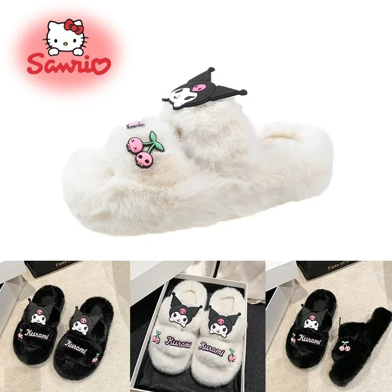 Sanrio Kuromi Home Plush Slippers Y2k Shoes Winter Cotton Warm Plush Non-Slip Grip Fluffy Kawaii Warm Korean Style Student Shoes
Sanrio Kuromi Home Plush Slippers Y2k Shoes Winter Cotton Warm Plush Non-Slip Grip Fluffy Kawaii Warm Korean Style Student Shoes