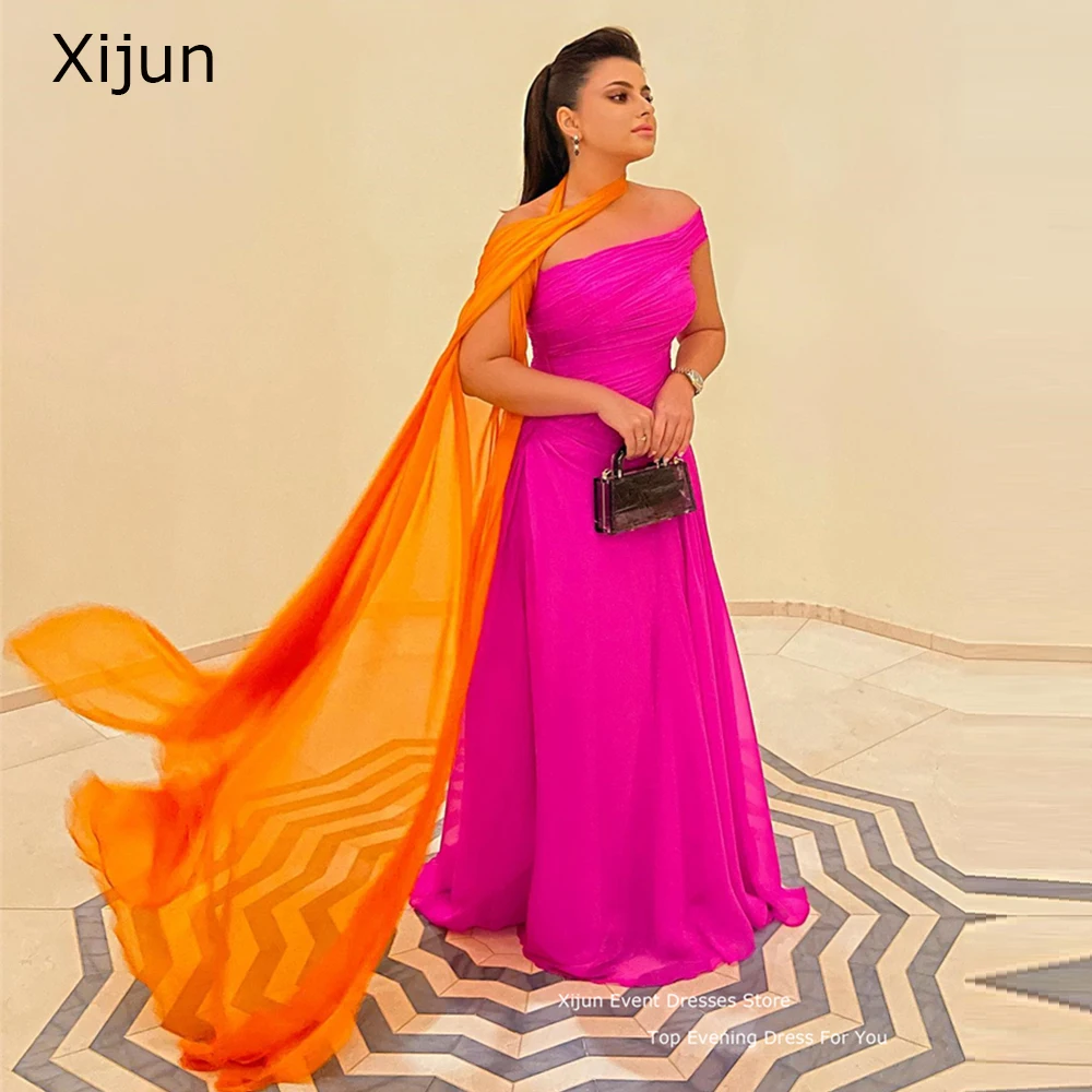 Xijun Chiffon Evening Dress Formal Pink Orange Prom Dress For Women Dubai Prom Dresses A-Line One Sleeve Celebrity 2023 Elegant
Xijun Chiffon Evening Dress Formal Pink Orange Prom Dress For Women Dubai Prom Dresses A-Line One Sleeve Celebrity 2023 Elegant