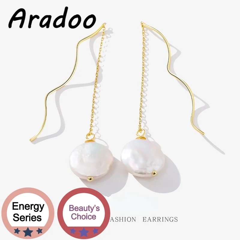 Серебряные серьги ARADOO S925 в стиле барокко, гетеросексуальные жемчужные пуговицы светильник, Роскошные, простые, жемчужные, длинные, волнисты...
Серебряные серьги ARADOO S925 в стиле барокко, гетеросексуальные жемчужные пуговицы светильник, Роскошные, простые, жемчужные, длинные, волнисты...