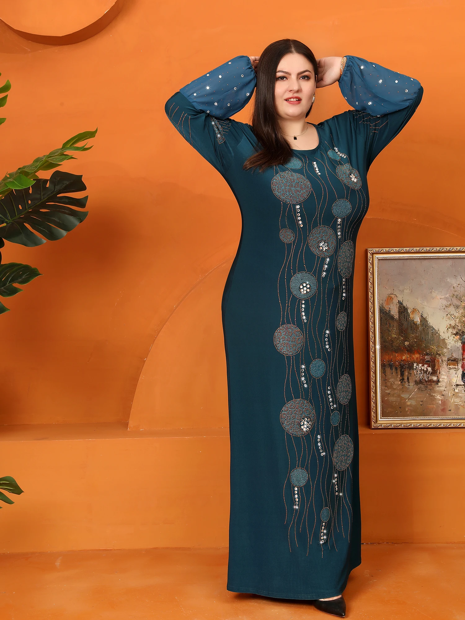 New Morrocan Kaftan Dress Blue Jellyfish Rhinestones Muslim Robe Birthday Dress Vestidos Elegantes Para Mujer Kaftan Marroqui
New Morrocan Kaftan Dress Blue Jellyfish Rhinestones Muslim Robe Birthday Dress Vestidos Elegantes Para Mujer Kaftan Marroqui