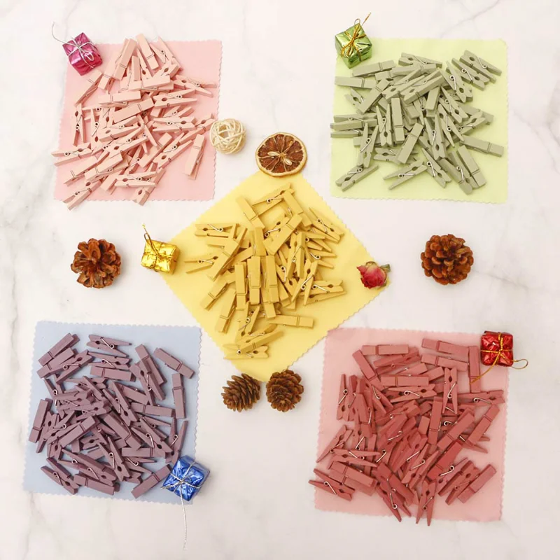 50pcs Colorful Mini Wooden Clothes Pin Paper Craft Clips Scrapbook Clothespin Photo Paper Peg Event Party Decoration
50pcs Colorful Mini Wooden Clothes Pin Paper Craft Clips Scrapbook Clothespin Photo Paper Peg Event Party Decoration