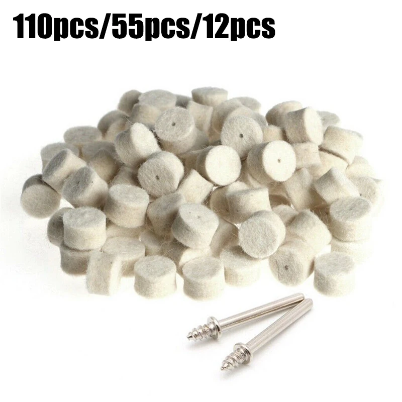 110/55/12pcs Diameter 13mm/25mm Grinding Wool Polishing Pad Accessories Felt Buffing Wheel Discs 3.2mm Shanks for Rotary Tools
110/55/12pcs Diameter 13mm/25mm Grinding Wool Polishing Pad Accessories Felt Buffing Wheel Discs 3.2mm Shanks for Rotary Tools