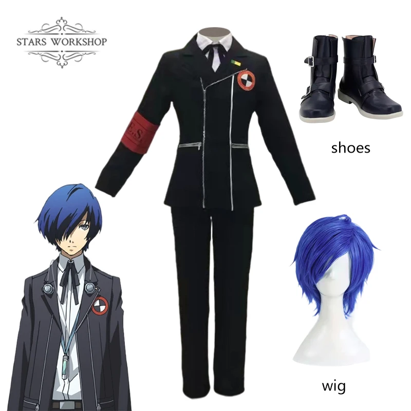 

Anime Shin Megami Tensei Persona 3 Yuuki Makoto Minato Arisato Cosplay Costume Men Women School Uniform Halloween Party Suit