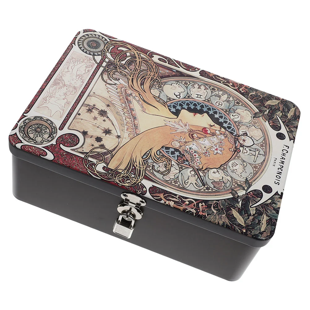 Tinplate Storage Box Organizer Case Multipurpose With Lock For Jewelry Gift Desktop
Tinplate Storage Box Organizer Case Multipurpose With Lock For Jewelry Gift Desktop