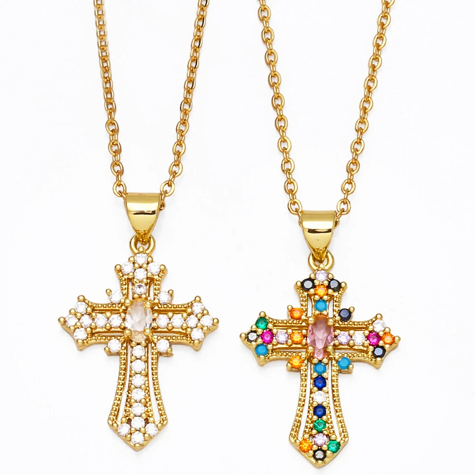 2022 New Personality Colored Zircon Cross Pendant Necklace for Woman Party Jewelry Accessories
2022 New Personality Colored Zircon Cross Pendant Necklace for Woman Party Jewelry Accessories