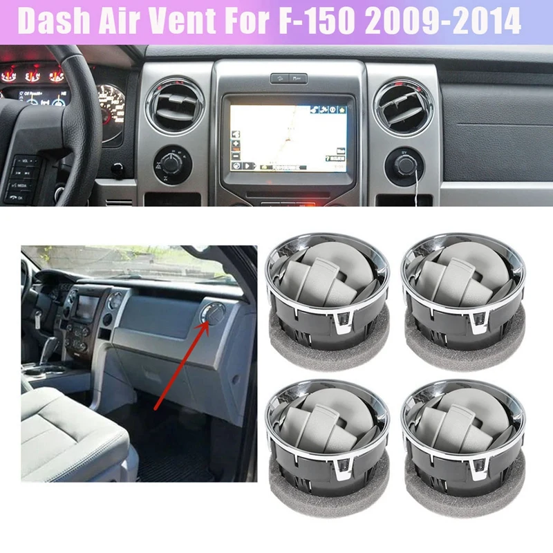 4 шт. для Ford F-150 2009-2014, Вентиляционная решетка для приборной панели, обогреватель переменного тока, хромированный воздуховод CL3Z19893EA / 9L3Z19893CA
4 шт. для Ford F-150 2009-2014, Вентиляционная решетка для приборной панели, обогреватель переменного тока, хромированный воздуховод CL3Z19893EA / 9L3Z19893CA