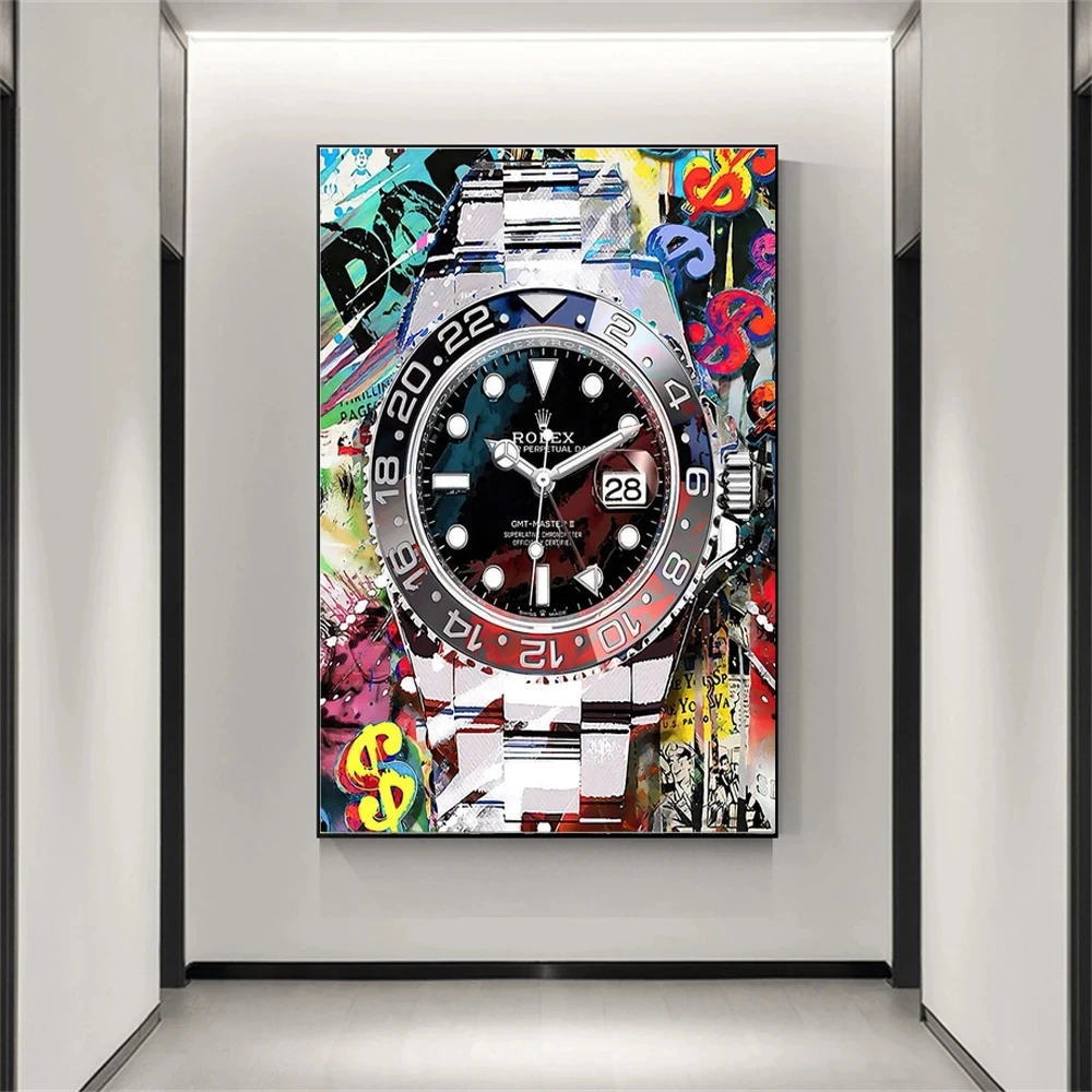 Современный граффити модный тренд красочный художественный Рисунок Серия Rolex