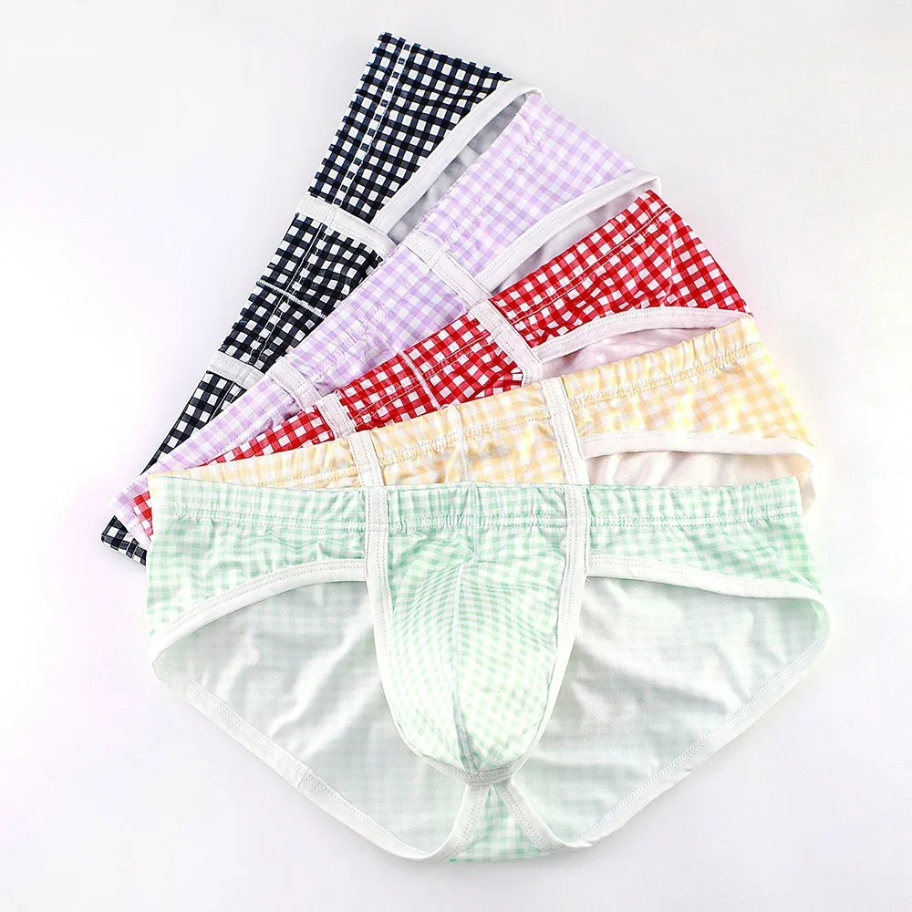 Sexy Men Plaid Underwear Bulge Pouch Briefs Male U Convex Underpants Man Bikini Panties Breathable Lingerie Gay Knicker Trunks
Sexy Men Plaid Underwear Bulge Pouch Briefs Male U Convex Underpants Man Bikini Panties Breathable Lingerie Gay Knicker Trunks